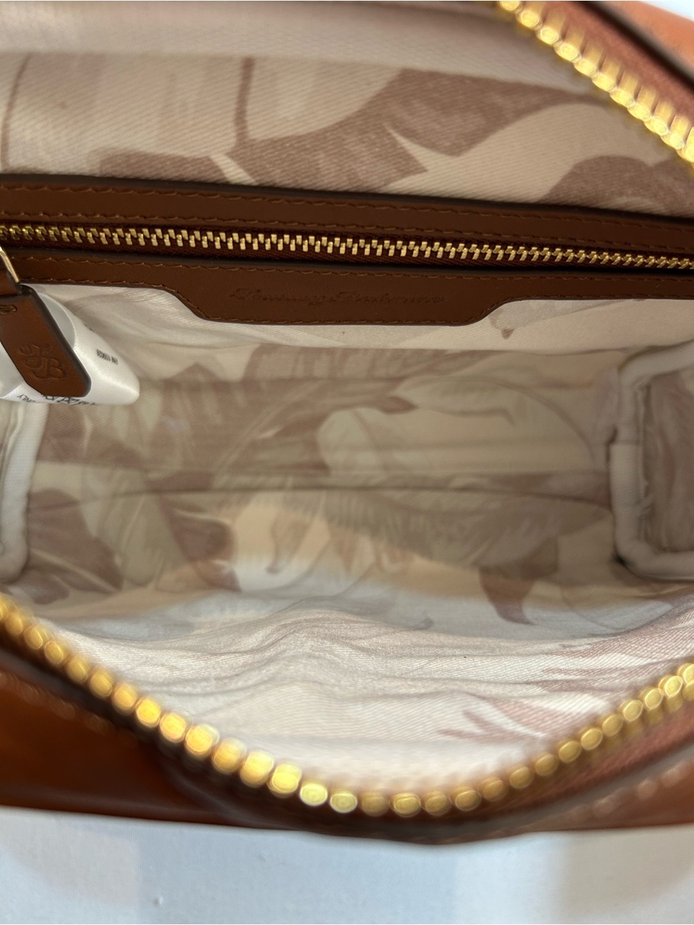 Tommy Bahama Cream and Brown Canvas Crossbody with Pineapple Detail - Picture 5 of 16